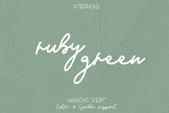 Discover Ruby Green: A Timeless Handwritten Font for Branding