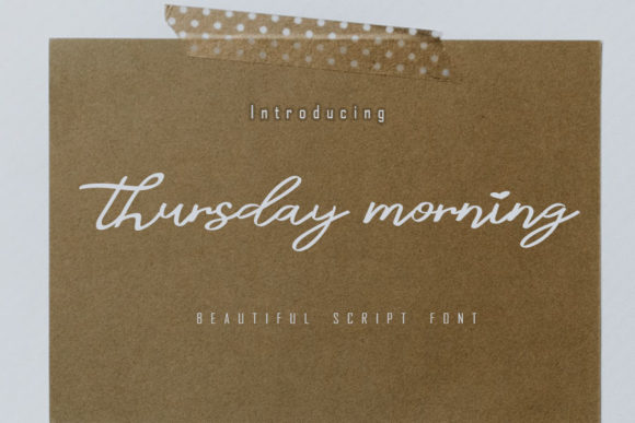 Thursday Morning: A Handwritten Font for Polished Branding