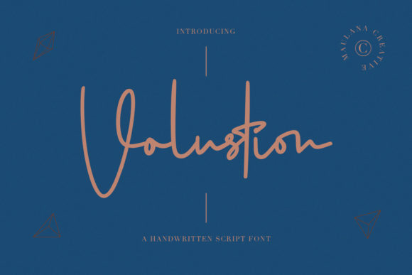 Volustion: A Delicate Script Font for Editorial Elegance